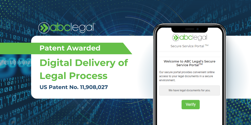 UPDATE - Patent Awarded - Digital Delivery of Legal Process (3)