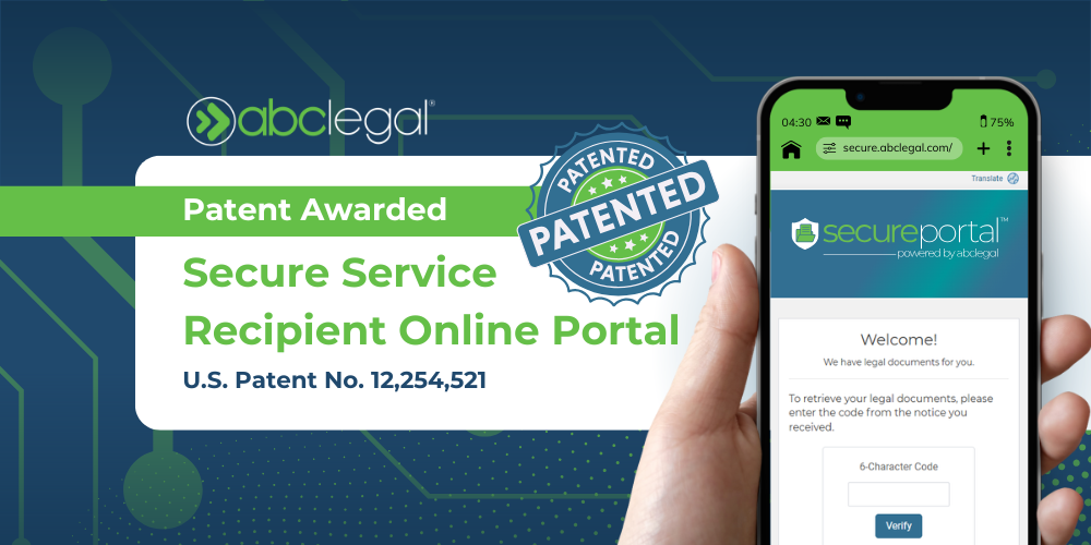 UPDATE - Patent Awarded - Digital Delivery of Legal Process (6)
